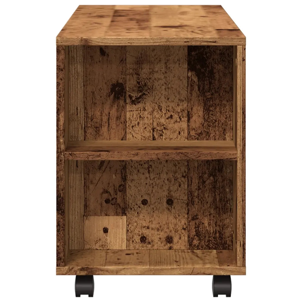 Mobile Porta TV con Ruote-Mobile per TV-Credenza TV Legno Antico 102x34,5x43cm Truciolato