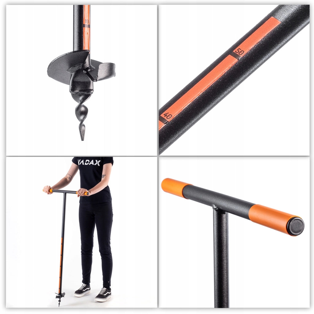 Trivella manuale per terreno KADAX, punta da trapano per pali da 100 mm