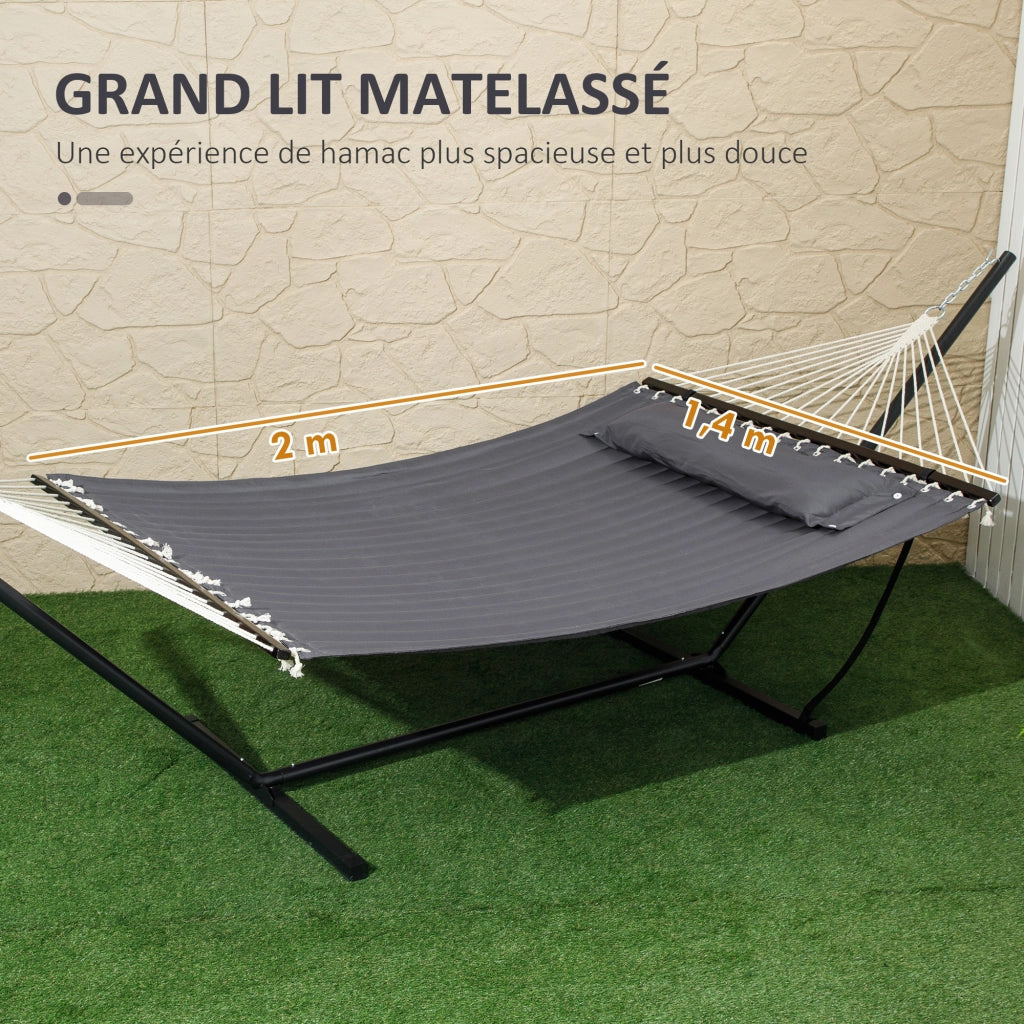 Amaca con supporto in acciaio ¨C zephmum ¨C grigio scuro 368x140x110 cm