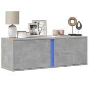 Mobile TV a Parete con Luci LED Grigio Cemento 100x31x35 cm 852267
