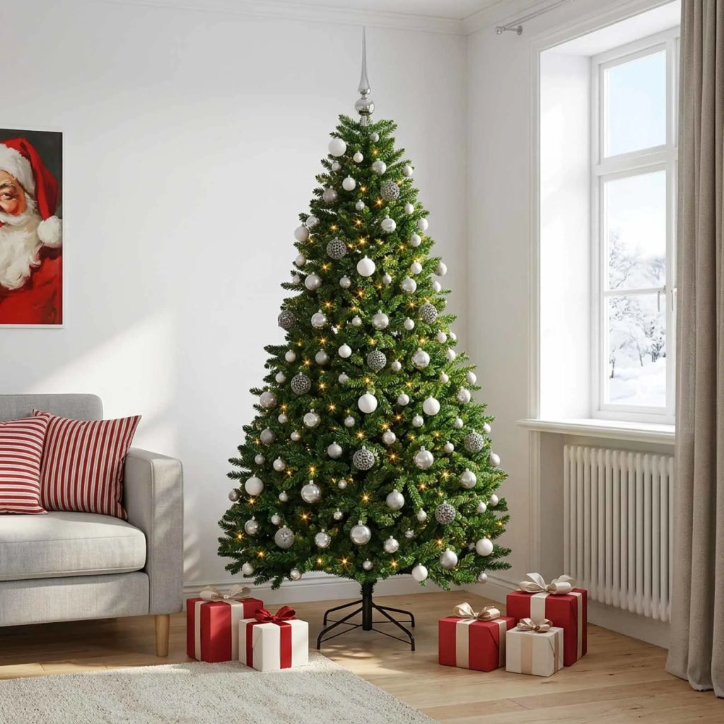 Albero di Natale artificiale verde medio con palline 240 cm 3467277