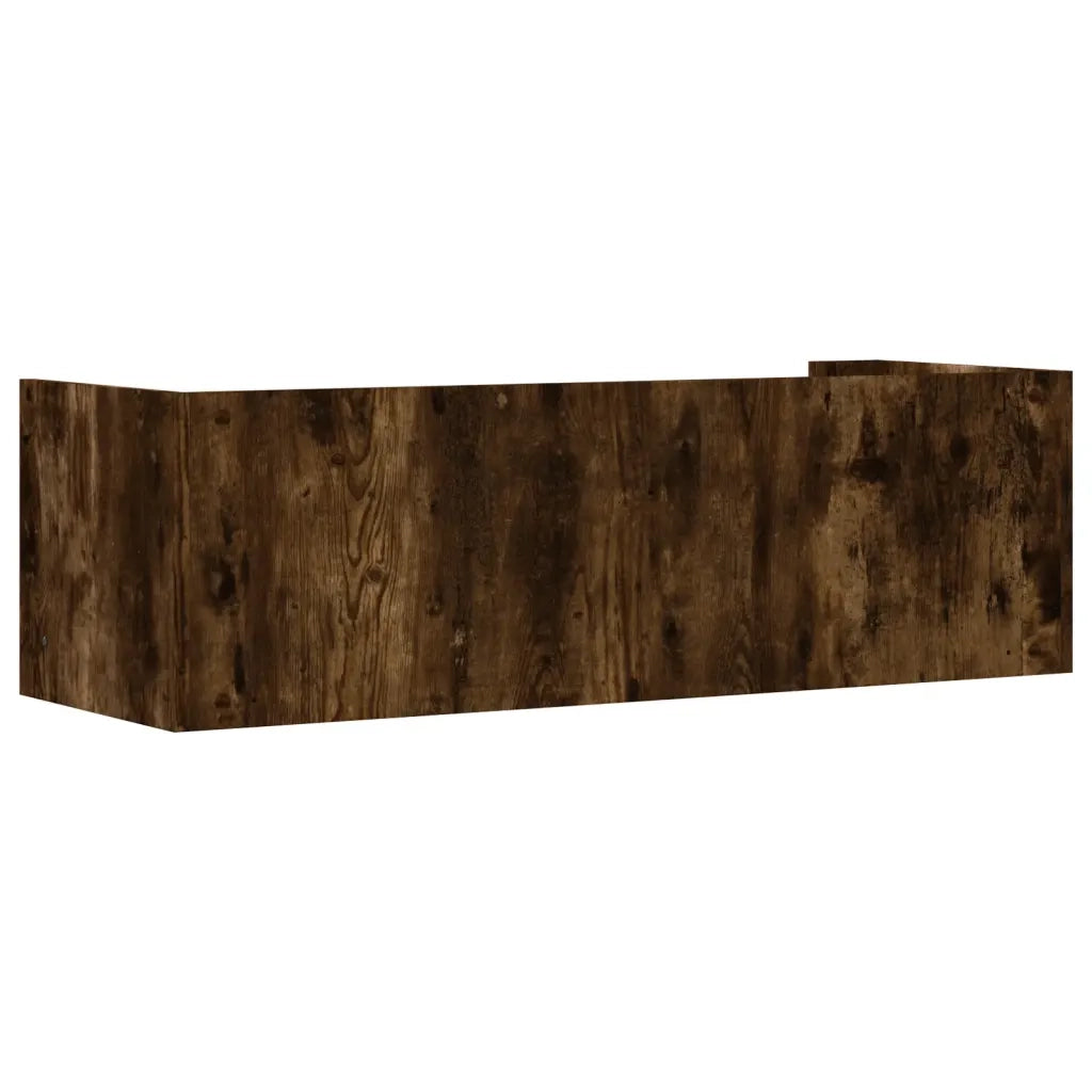 Mensola a Muro Rovere Fumo 100x35x30,5 cm Legno Multistrato 848462