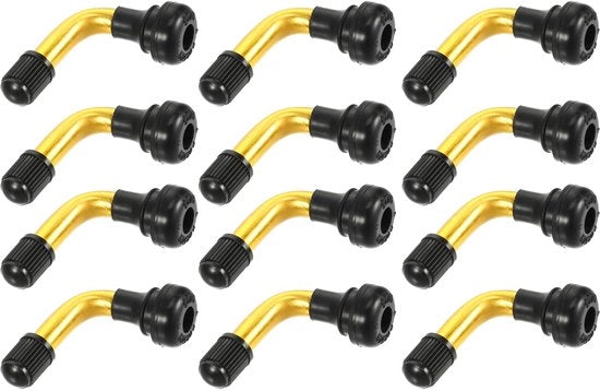 12 pezzi di coperture per valvole PVR50 senza pneumatici universali - Essenziale per la guida motoristica - Tonature dorate - Soluzione antilegue - Adatto per biciclette e scooter...