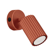 Applique moderna rossa ocra orientabile GU10 GRAVIO