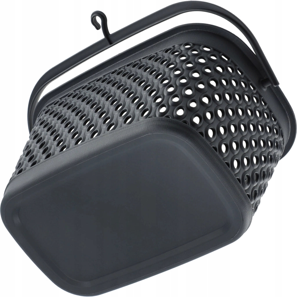 Cestino sospeso KADAX per mollette, rettangolare, grigio
