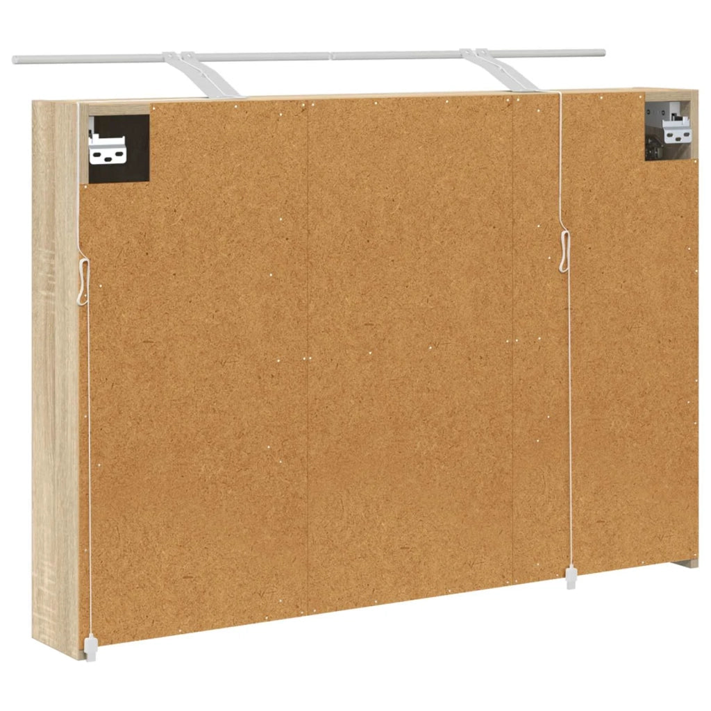 Mobiletto per specchio da bagno con lo scaffale Rovere Sonoma