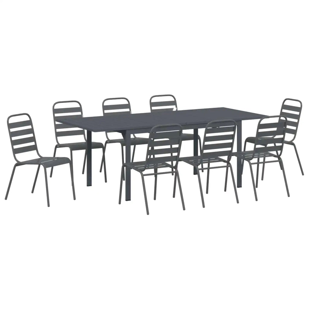 Set da Pranzo per Giardino 9 pcs Antracite 3378827