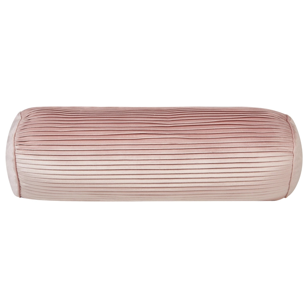 Cuscino decorativo lungo in velluto stampato tinta unita rosa 22 x 60 cm elegante raffinato