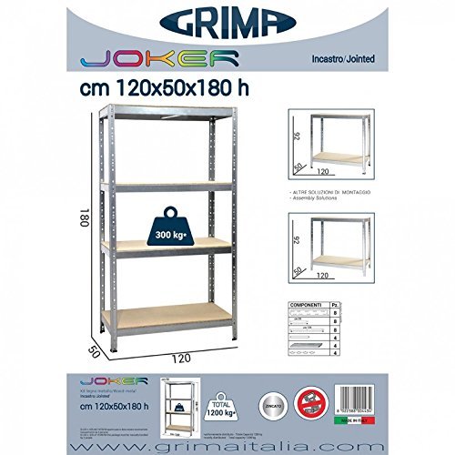 SCAFF.LEGNO/METALLO 4 RIPIANI