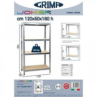 SCAFF.LEGNO/METALLO 4 RIPIANI