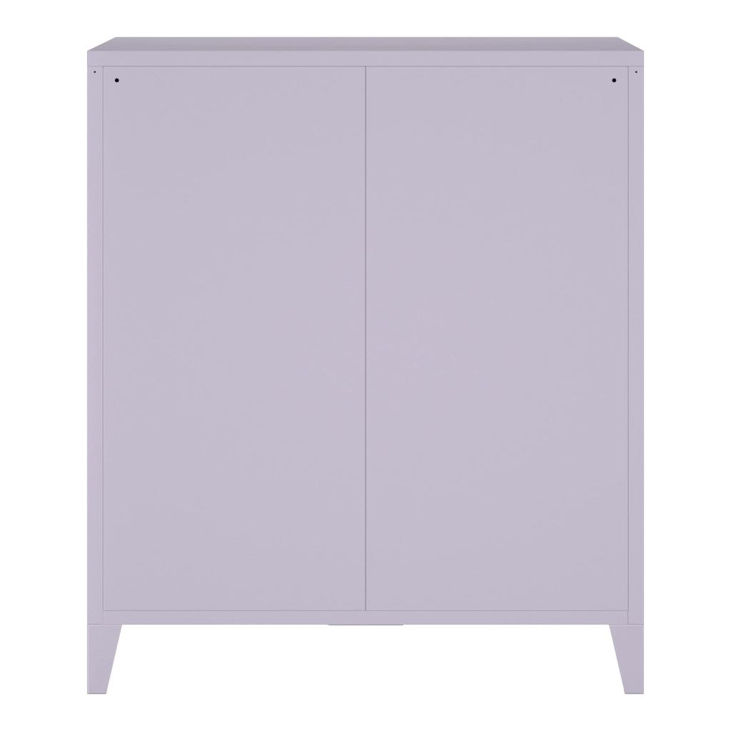 Cassettiera Hämeenlinna Comò in Acciaio con 4 Cassetti 92 x 80 x 40 cm Viola [en.casa]