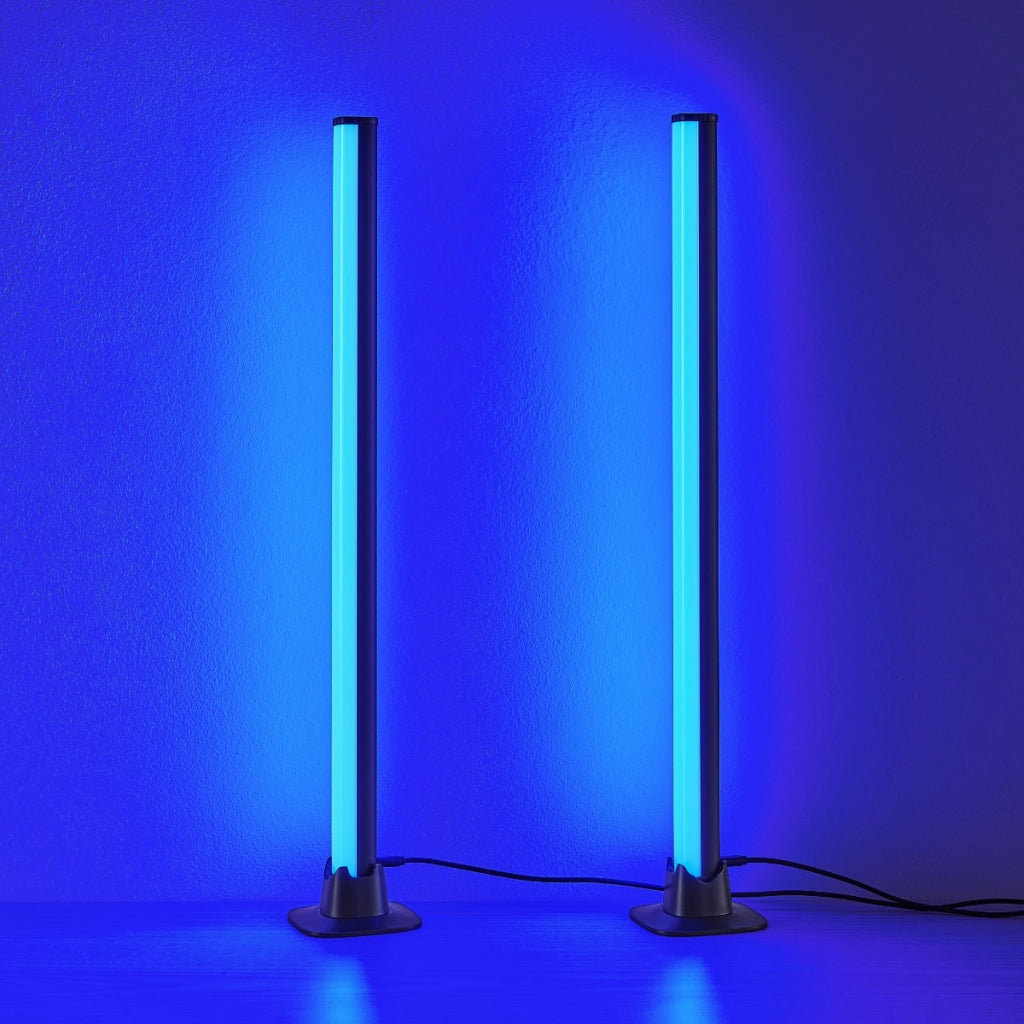 Lampada da tavolo musicale RGB con telecomando nera 55cm 2pz
