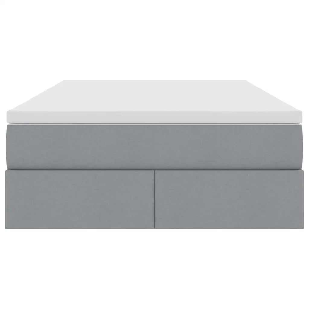 Letto con contenitore e materasso Grigio chiaro 120 x 200 cm 3370218