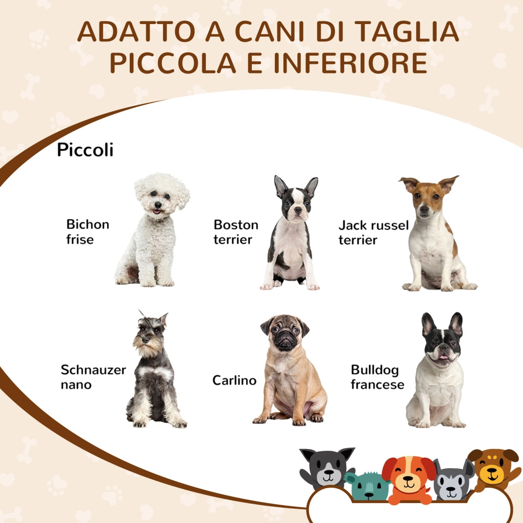 Cuccia per Cani da Interno in Legno con Forme a Zampa, Cuore e Ossa ¨C Zephmum ¨C Rovere