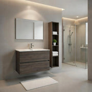 Composizione mobile bagno sospeso con cassetti cm 80 mod. DEARUM - Frassino Scuro