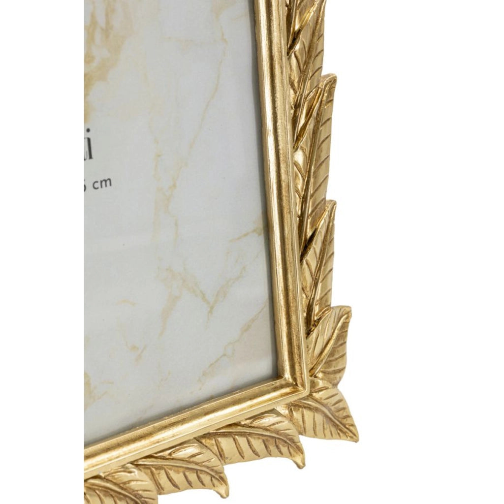 Cornice portafoto Laurel oro con decoro a foglie di alloro 20x25 cm