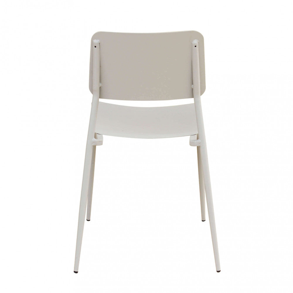 Sedia da Giardino Vega Impilabile 42x53x80 h cm in Acciaio Tortora