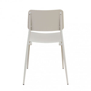 Sedia da Giardino Vega Impilabile 42x53x80 h cm in Acciaio Tortora