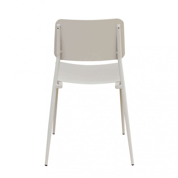 Sedia da Giardino Vega Impilabile 42x53x80 h cm in Acciaio Tortora