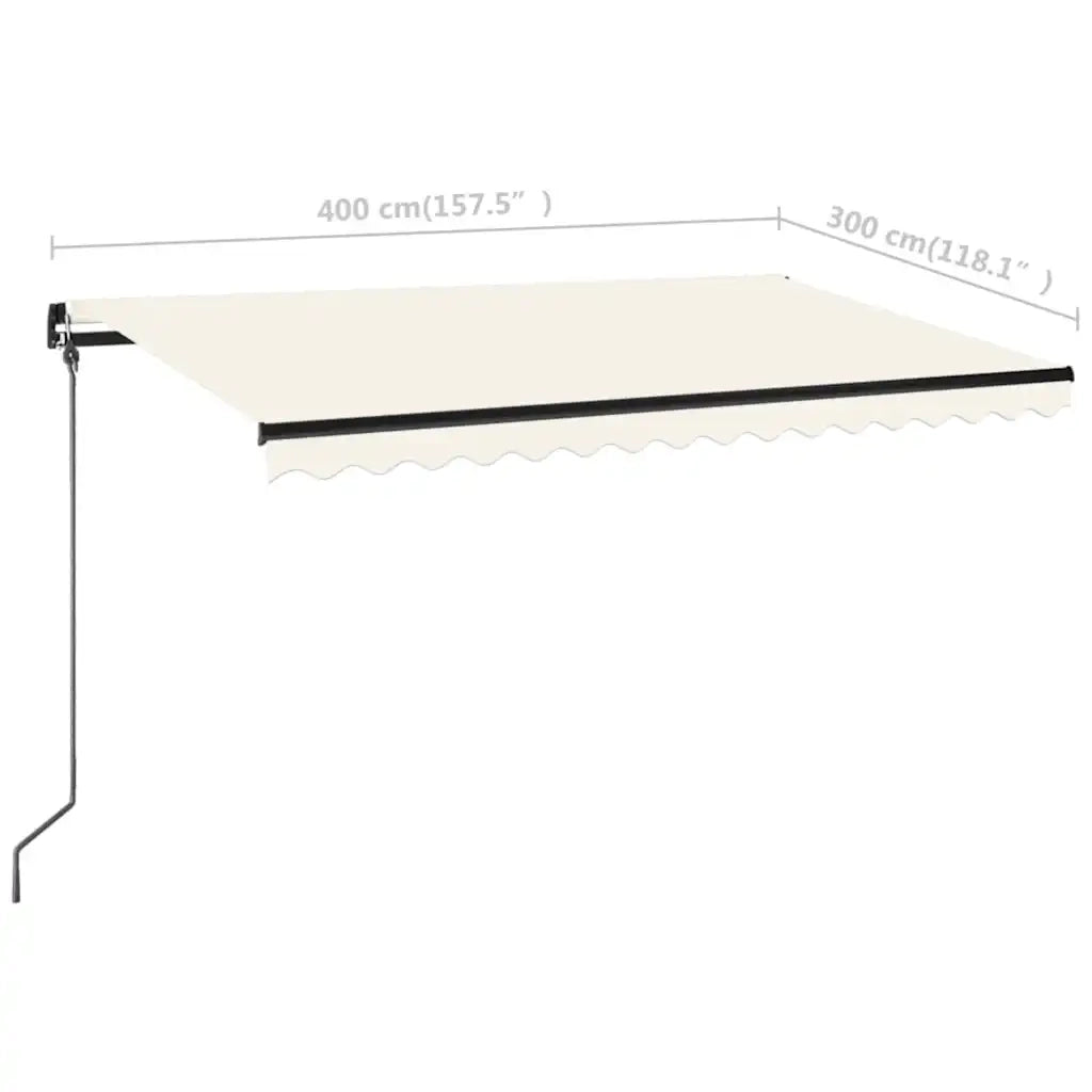 Tenda da Sole Retrattile Manuale 400x300 cm Crema