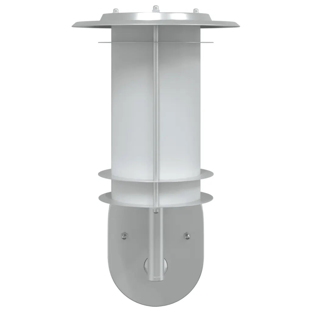 Applique per Esterno con Sensore 2 pz Argento in Acciaio Inox 4006287