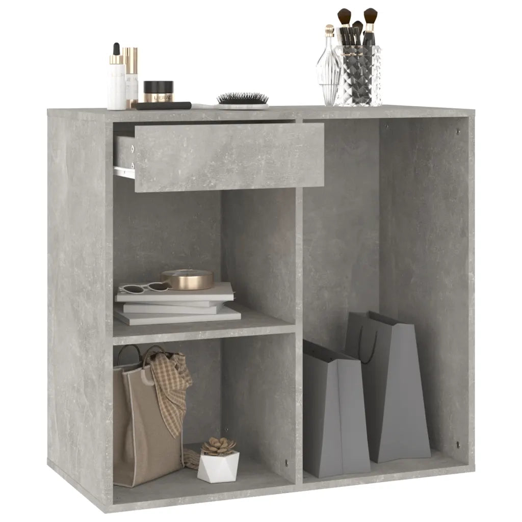 Armadietto per Cosmetici Grigio Cemento 80x40x75 cm in Legno 808841