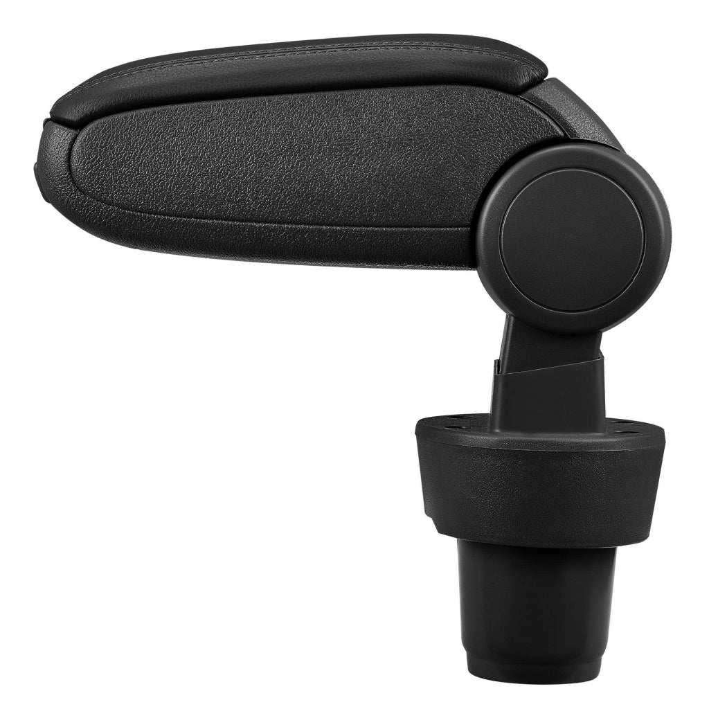 Bracciolo centrale per Seat Mii con scomparto imbottito in similpelle nera con cuciture nere 03_0000677