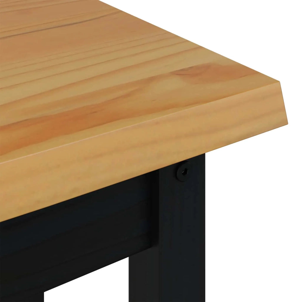 VidaXL Tavolo consolle con lo scaffale EKAI Nero 112 x 35 x 76 cm 42037017