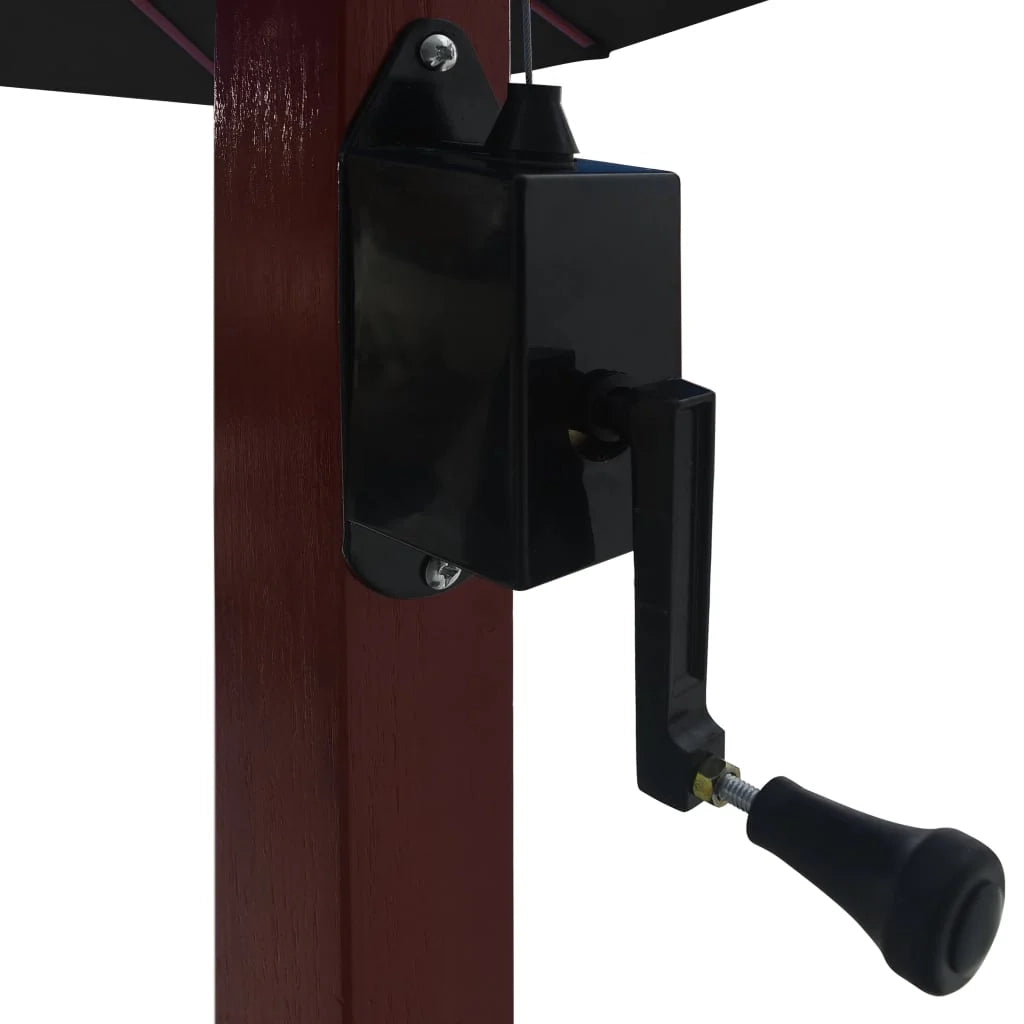 Ombrellone a sospensione con palo in legno 400 x 300 cm nero 02_0008714