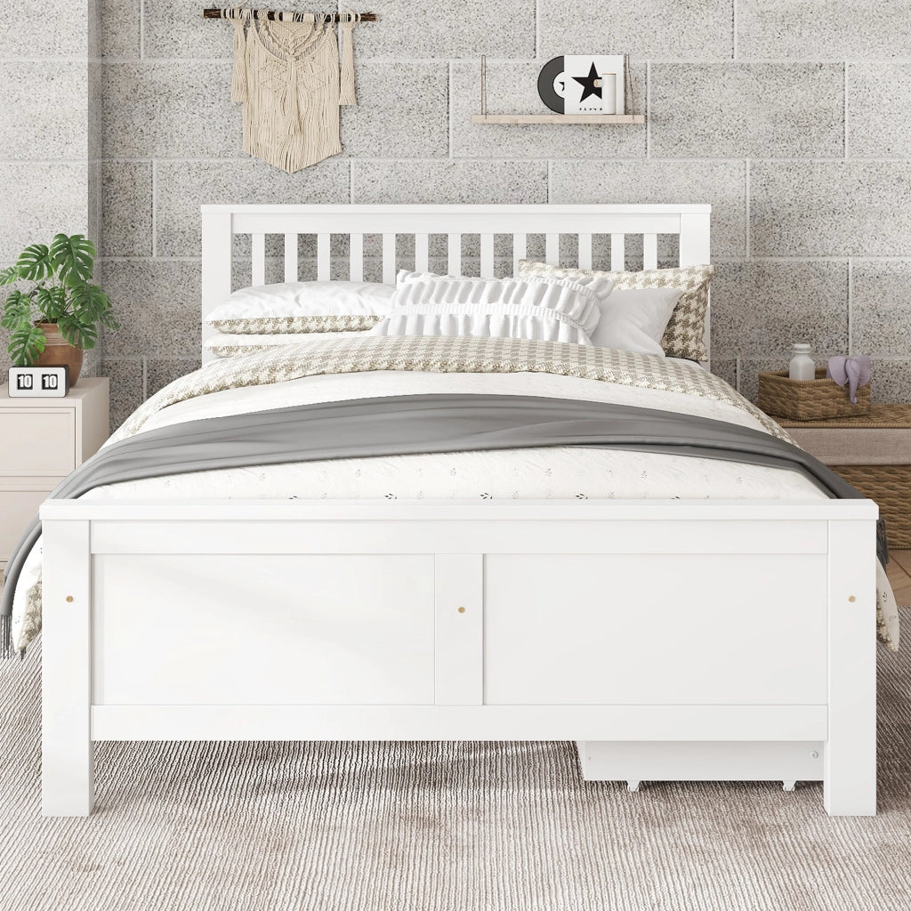 letto in legno massello bianco 140 x 200 cm