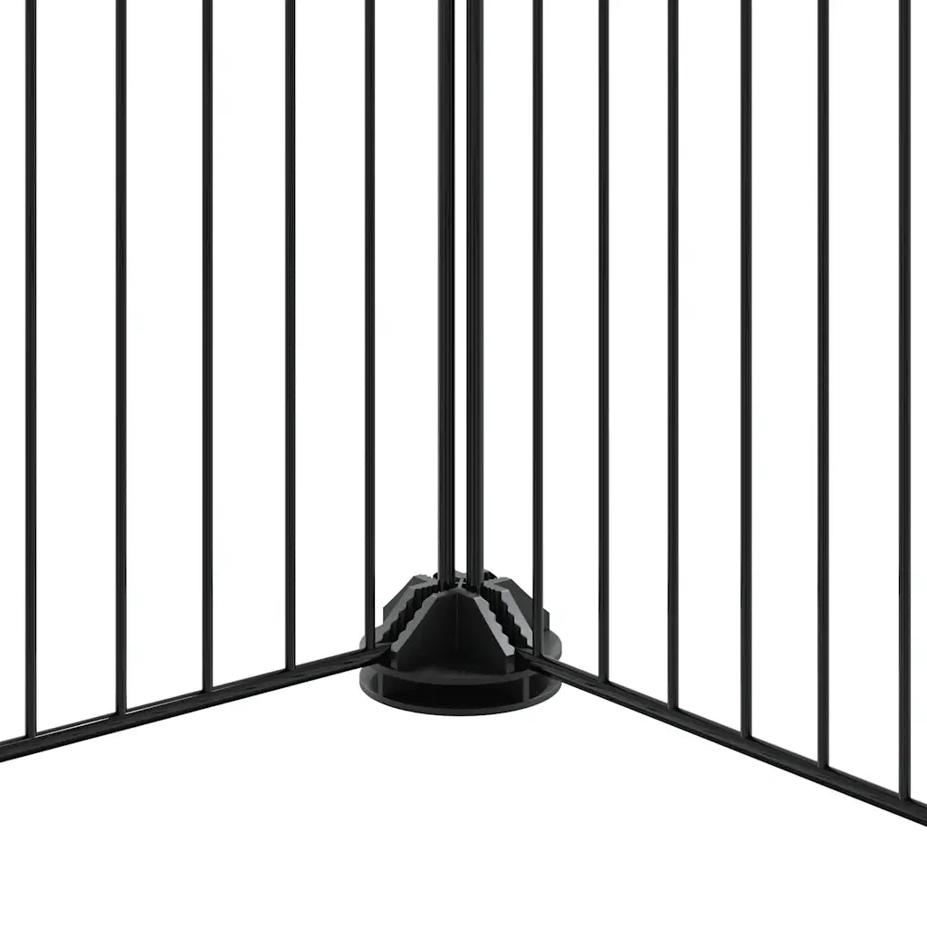 Gabbia per Animali 20 Pannelli con Porta Nera 35x35 cm Acciaio 3114061