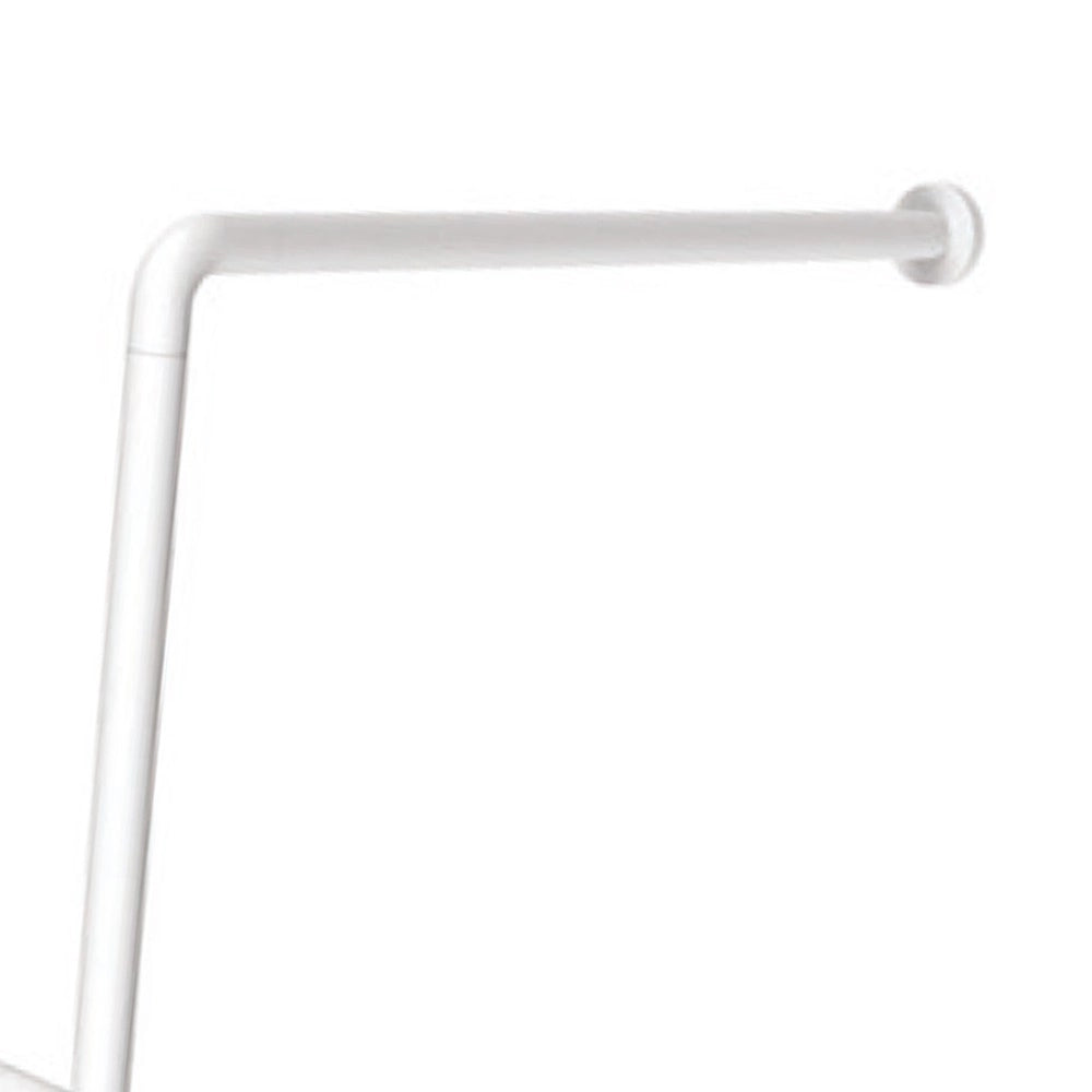Barra maniglione parete e pavimento per disabili e terza etã€ destra o sinistra alluminio nylon bianco