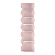 Scaffale dal design senza tempo per soggiorno/camera da letto mobiletto portascarpe per bambini 108 x 27 x 27 cm rosa e bianco 03_0011325
