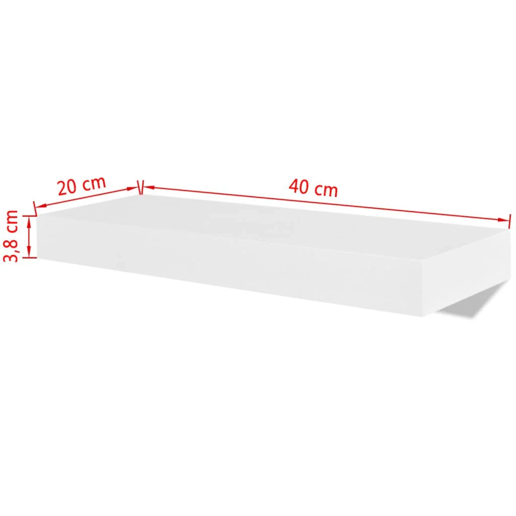 Mensola/armadietto da parete in MDF bianco per DVD/libri 2702108/2