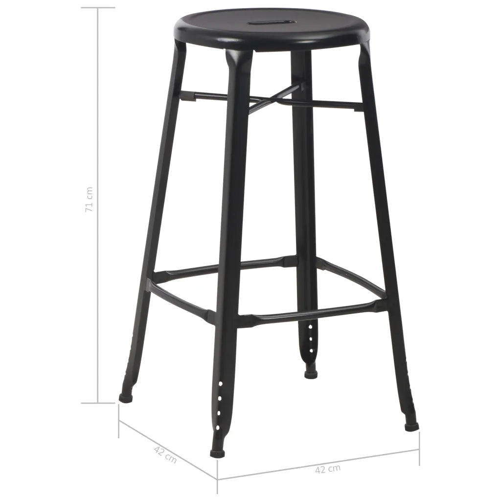 Sgabelli da Bar 4 pz Neri in Acciaio cod mxl 58138