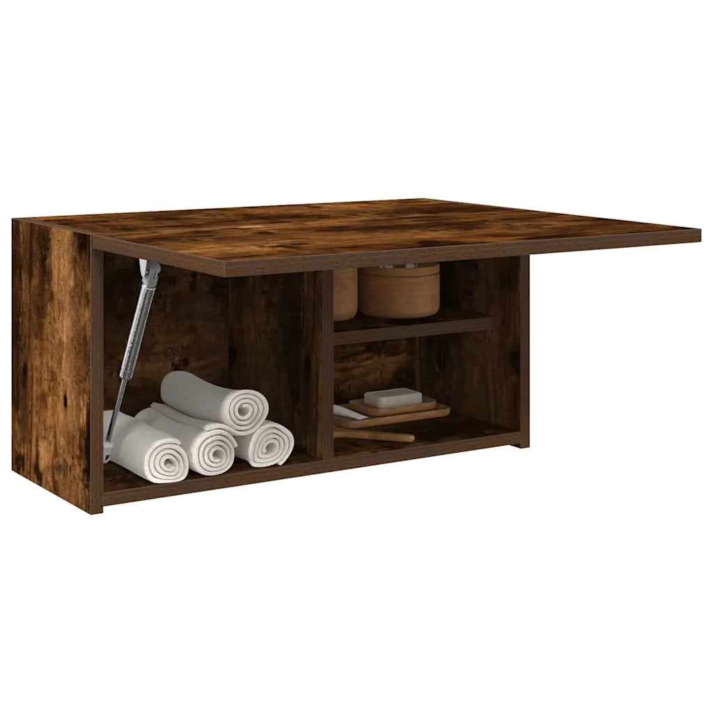 Armadietto Bagno Rovere Fumo 60x25x30 cm in Legno Multistrato 860062