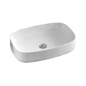 Lineabeta - Lavabo ovale da appoggio Acquaio in ceramica 59x38 bianco lucido