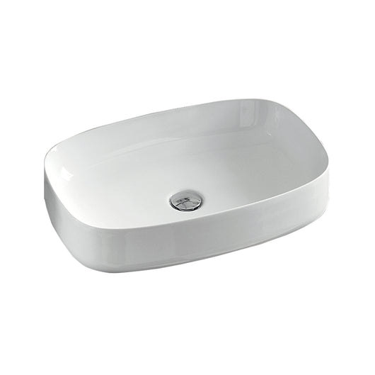 Lineabeta - Lavabo ovale da appoggio Acquaio in ceramica 59x38 bianco lucido