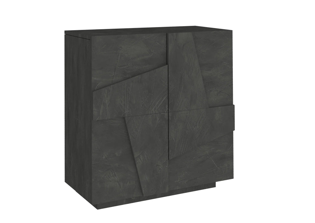 Scarpiera 2 ante L 81.2 x H 86 x P 39.2 cm 16 paia, antracite