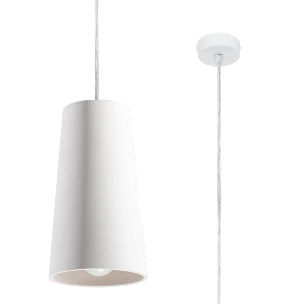 Lampada a sospensione HAVANA bianca ceramica Pure Lume GU10