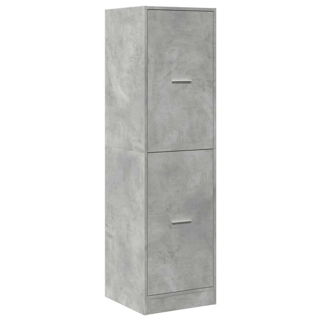 Armadietto da Farmacia Grigio Cemento 40x41x144,5 cm Truciolato