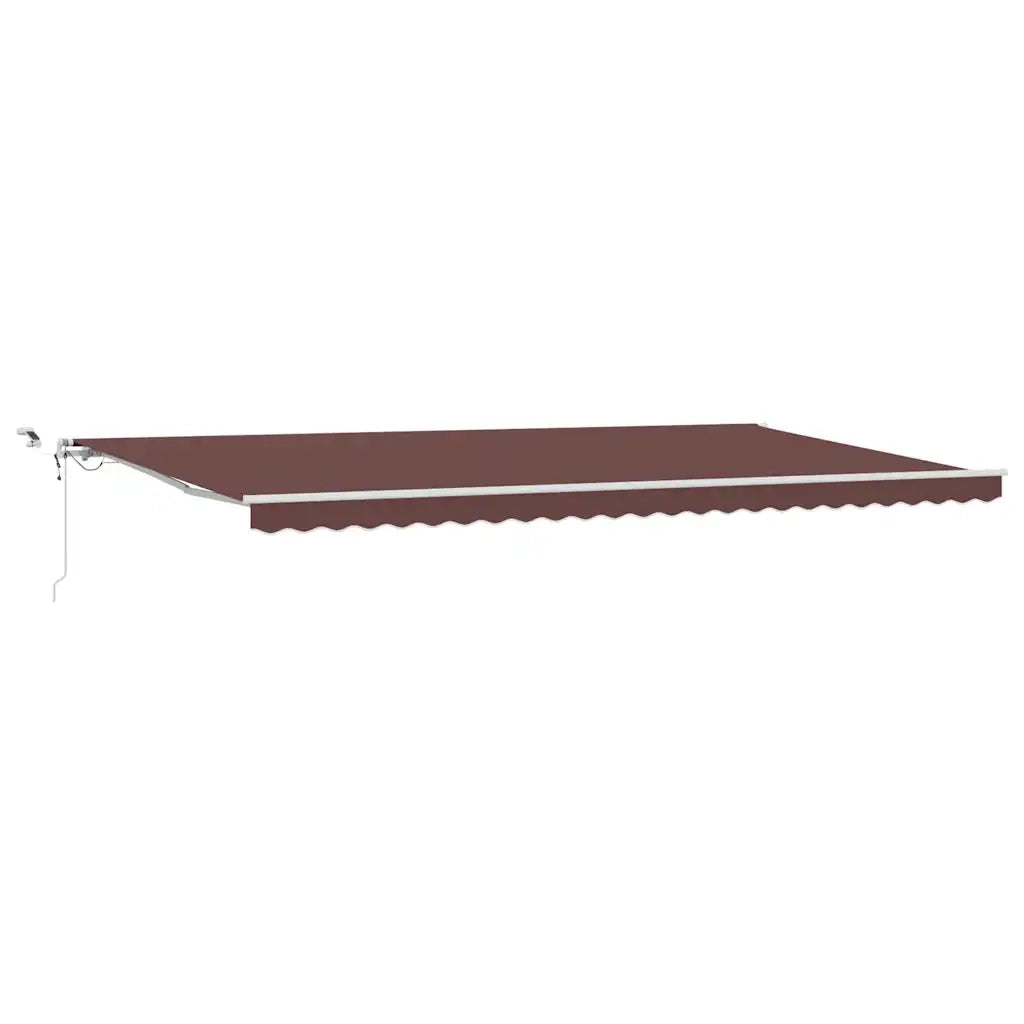 vidaXL Tenda da Sole Retrattile Automatica con LED Marrone 600x300 cm