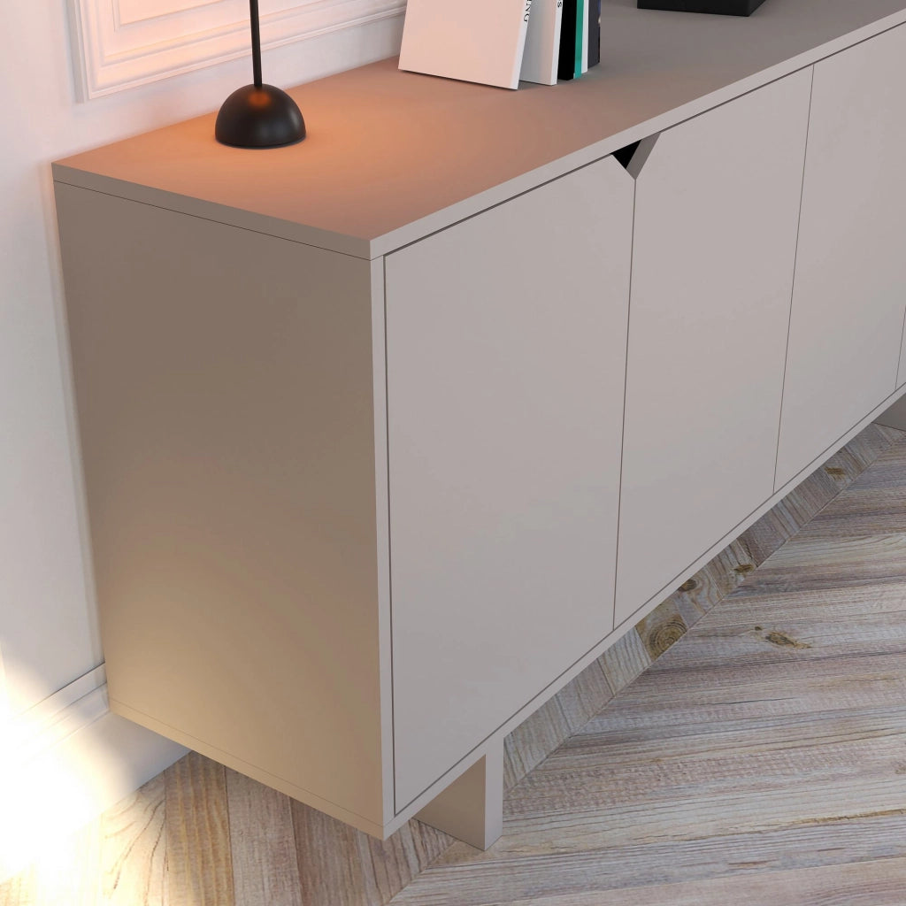 Credenza in legno "Oz" - 180 x 40 x 81 cm - Beige