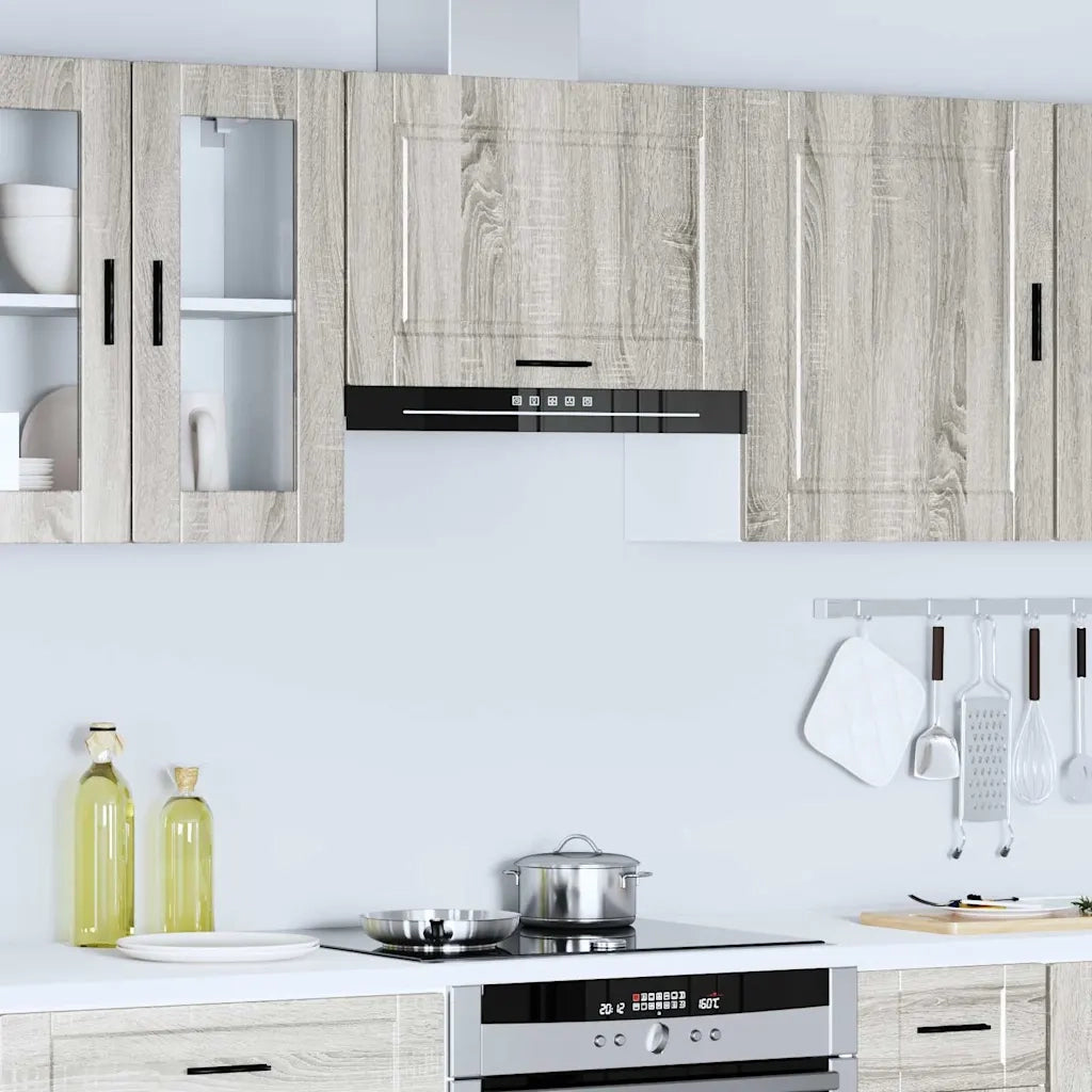 Pensile da Cucina Porto Grigio Sonoma in Legno Multistrato