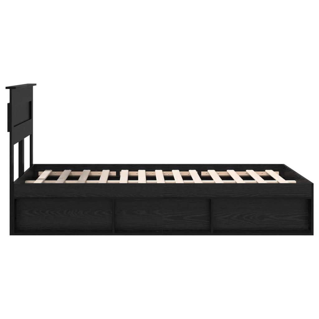 Struttura del letto Nero 120 x 190 cm Pino massello 3409776