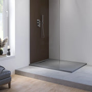 Piatto doccia 70x90 cm in marmoresina grigio effetto pietra | Paros
