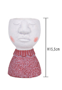 Set 4 Vasi Testa Donna H 15,5 cm