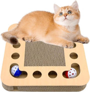 Paletto Interattivo per Gatti - Giocattolo 3 in 1 - Cartone - Quadrato