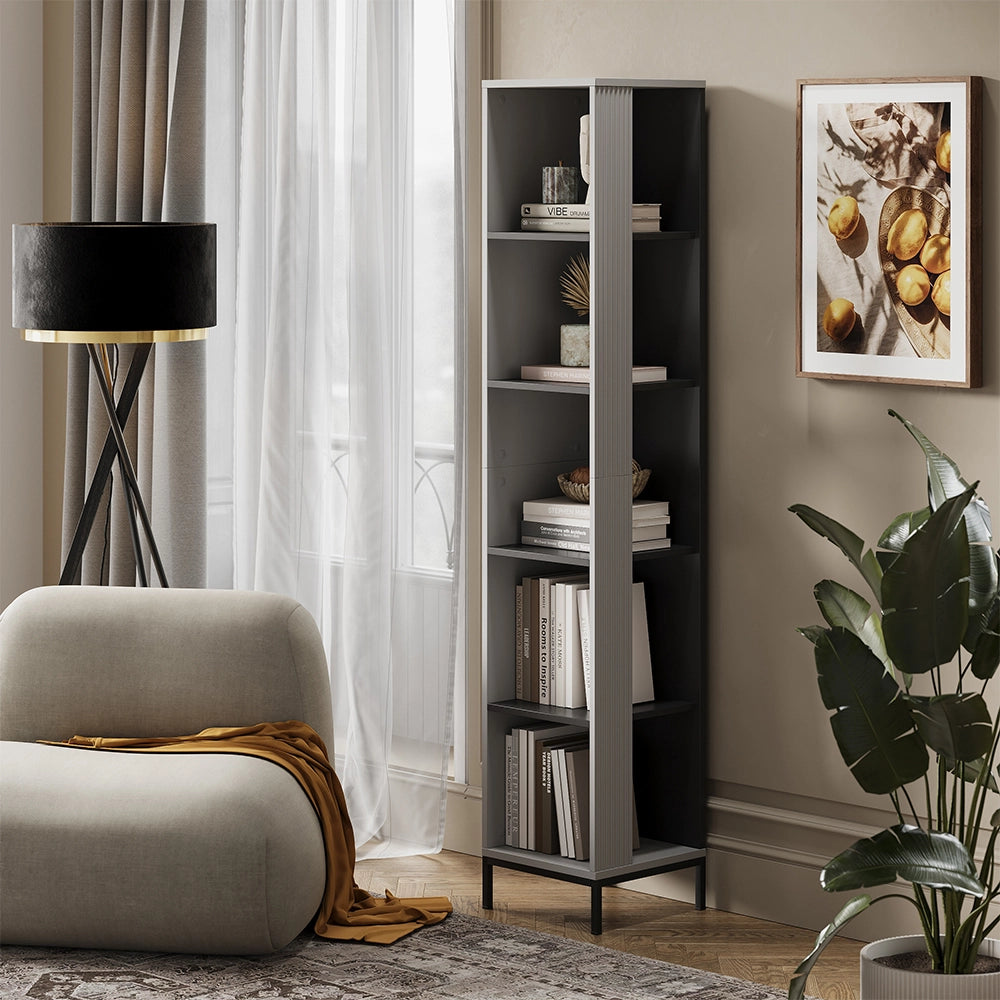 Vicco Libreria Grigio 36 x 188 cm può essere abbinato ad altri mobili Eliza