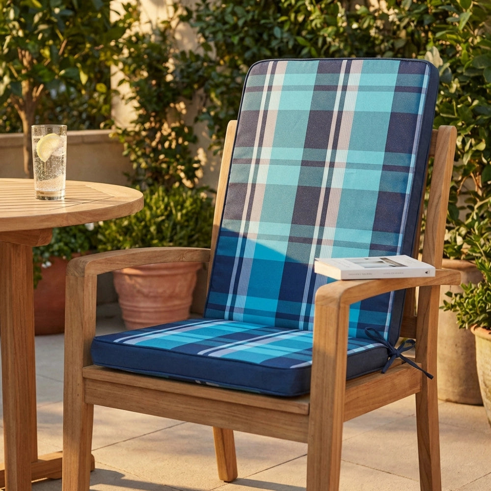 CUSCINO REAL MEDIO QUADRI BLU